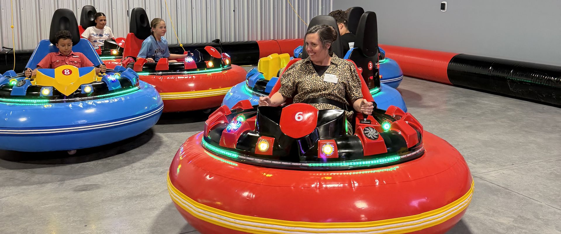 Bumper cars at Alleyway Entertainment