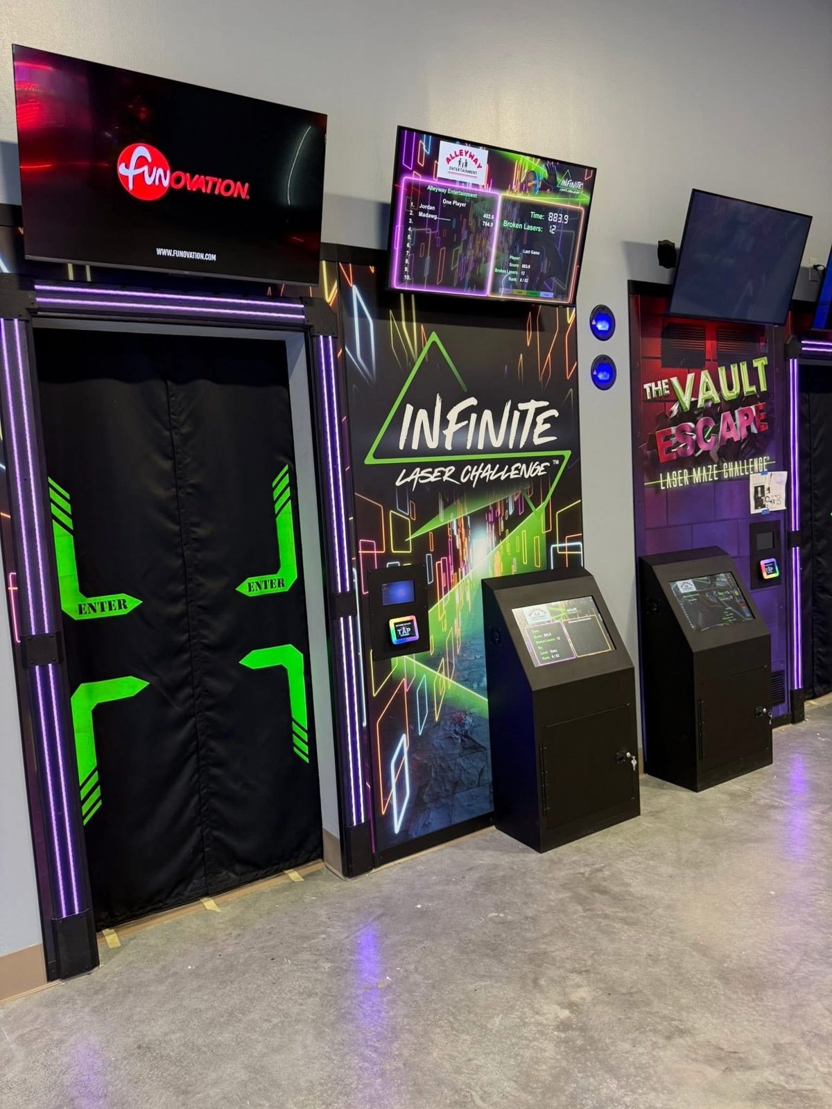 Laser maze at Alleyway Entertainment