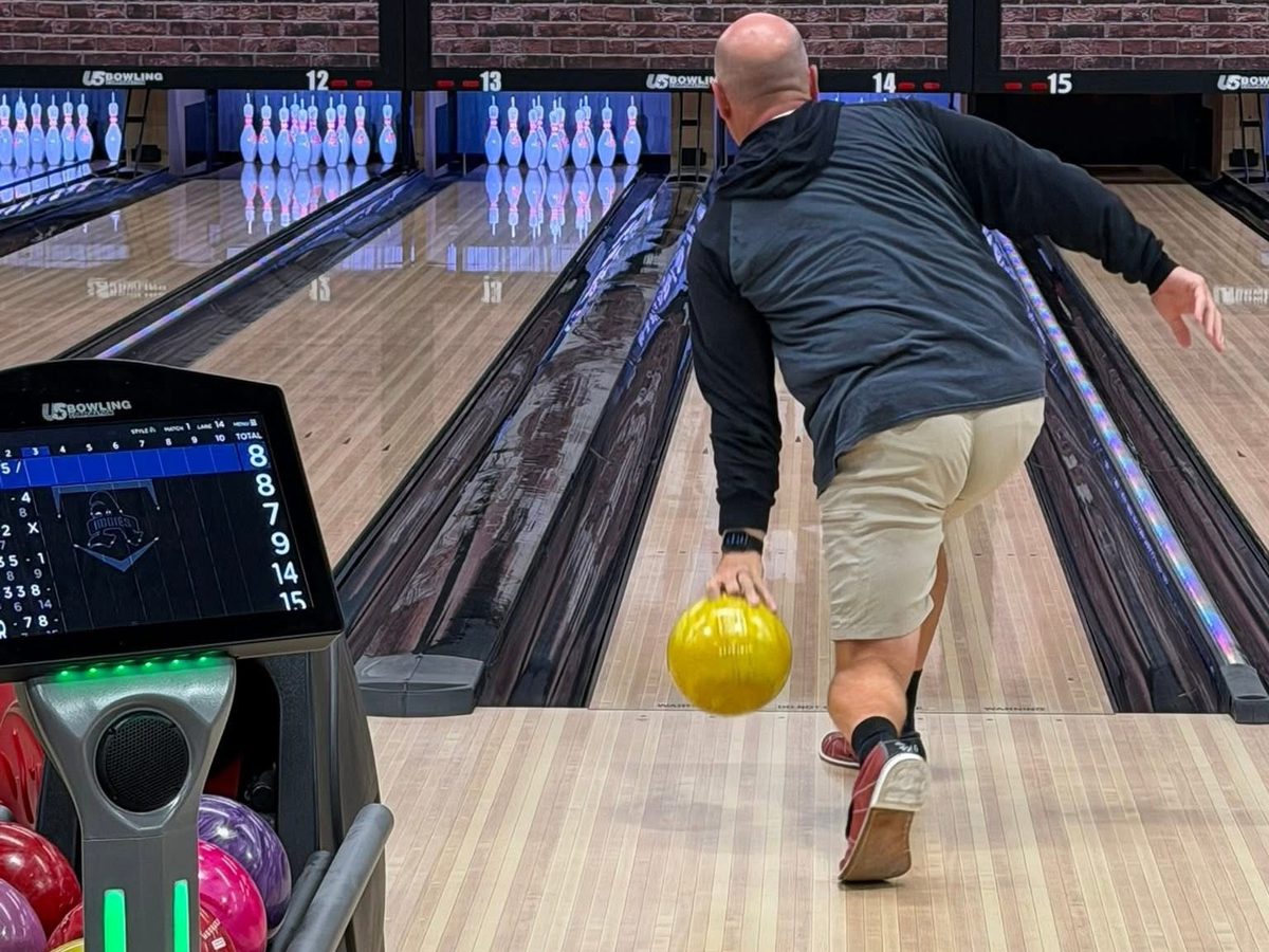 Guest bowling at Alleyway Entertainment